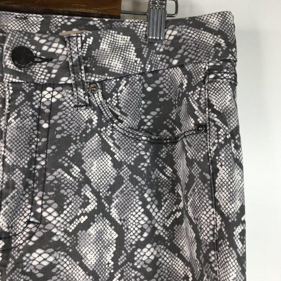 Seven7 Tummyless High Rise Skinny Snake Print Jeans Size 10 - Picture 5 of 13